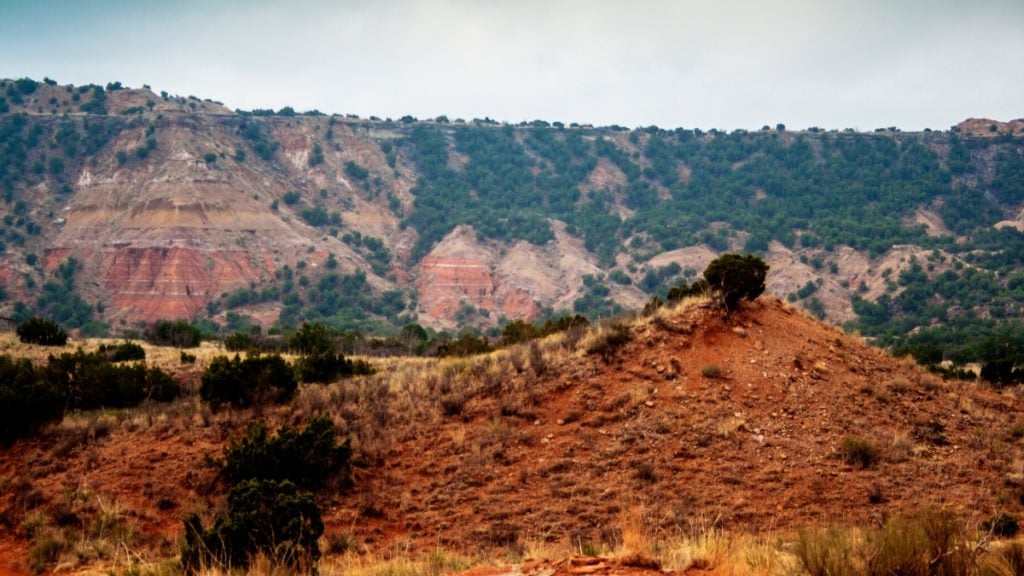 How long does it take to drive across Texas? In photo: Palo Duro Canyon State Park, Canyon, Texas