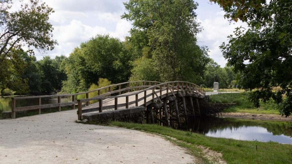 Boston to New York drive. In photo: Minute Man National Historical Park, Concord, Massachusetts