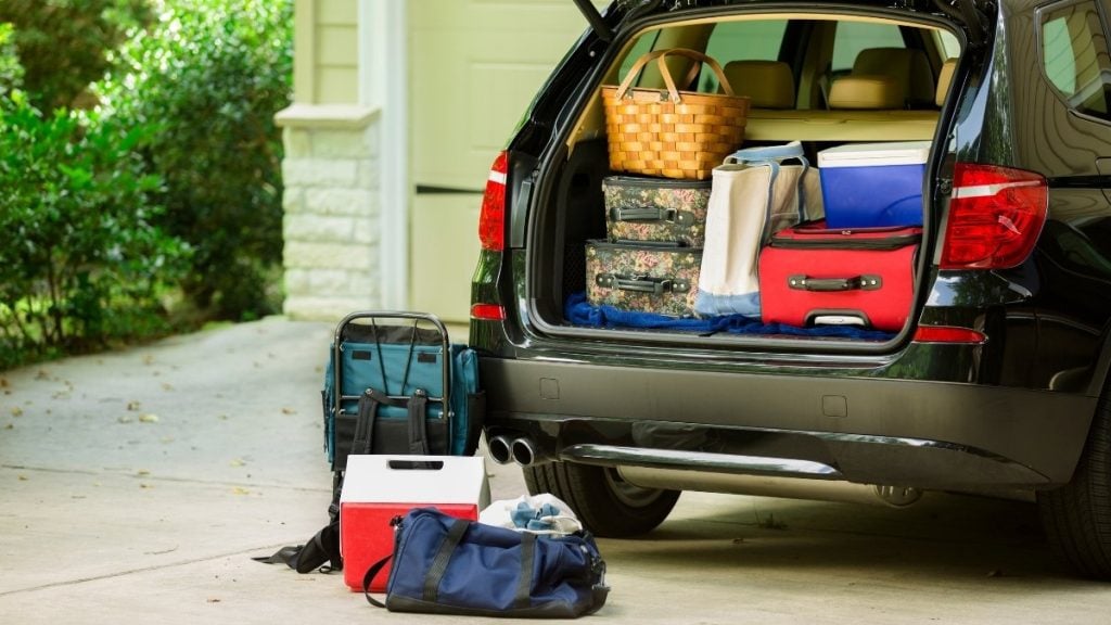 Packed SUV for road trip