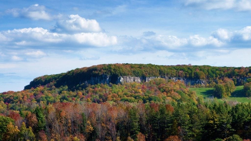 Fall colours in Ontario. In photo: Rattlesnake Point Conservation Area, Milton, Ontario
