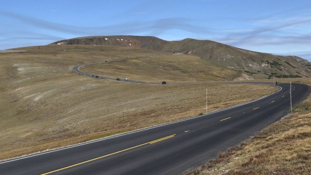 The most scenic drives in Colorado. In photo: Trail Ridge Road, Estes Park, Colorado