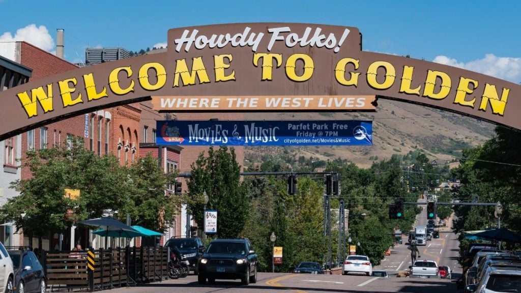 "Howdy Folks" Welcome Arch, Golden, Colorado