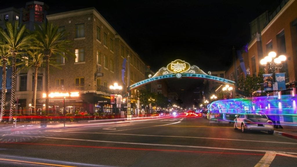The best things to see in San Diego. In photo: Gaslamp Quarter, San Diego, California