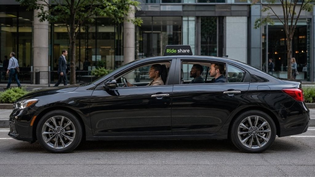 Rideshare car for remote workers avoiding car ownership.