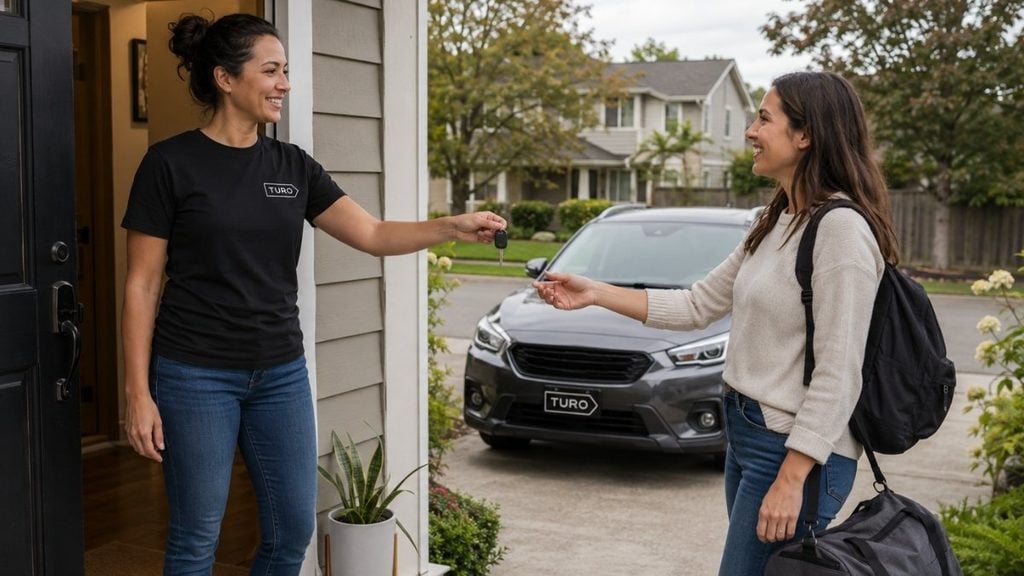 Turo Host handing car keys to guest