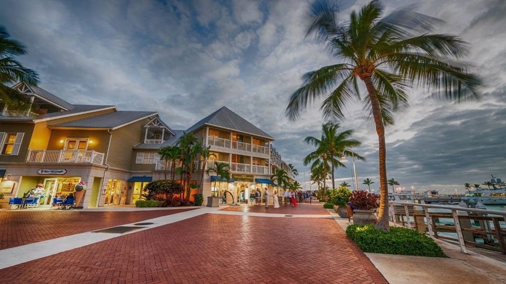 The best romantic weekend getaways. In photo: Mallory Square, Key West, Florida