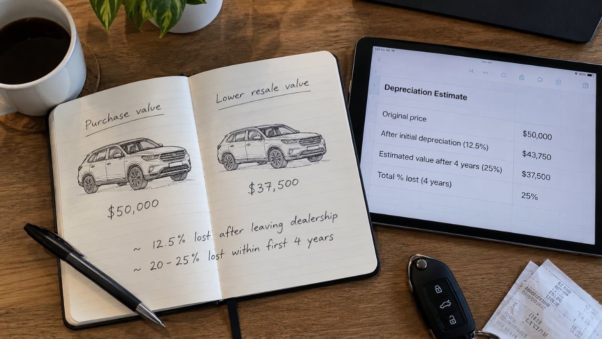 Car depreciation and resale value comparison.